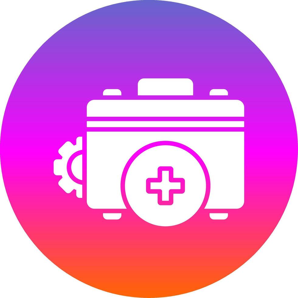 Medical Glyph Gradient Circle Icon Design vector