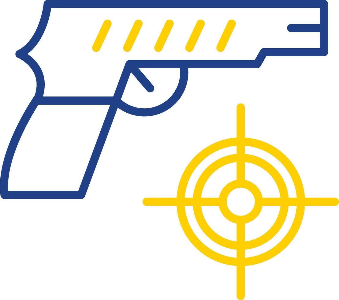 Shooting Line Two Colour Icon Design vector