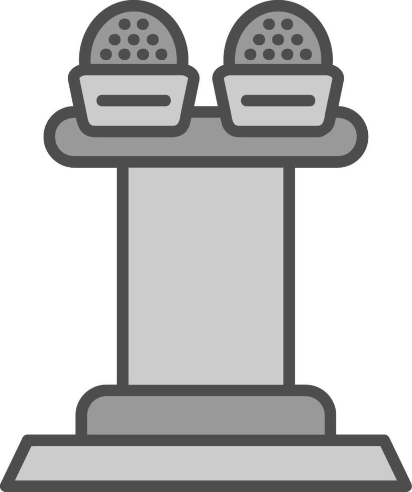 Press Release Line Filled Greyscale Icon Design vector
