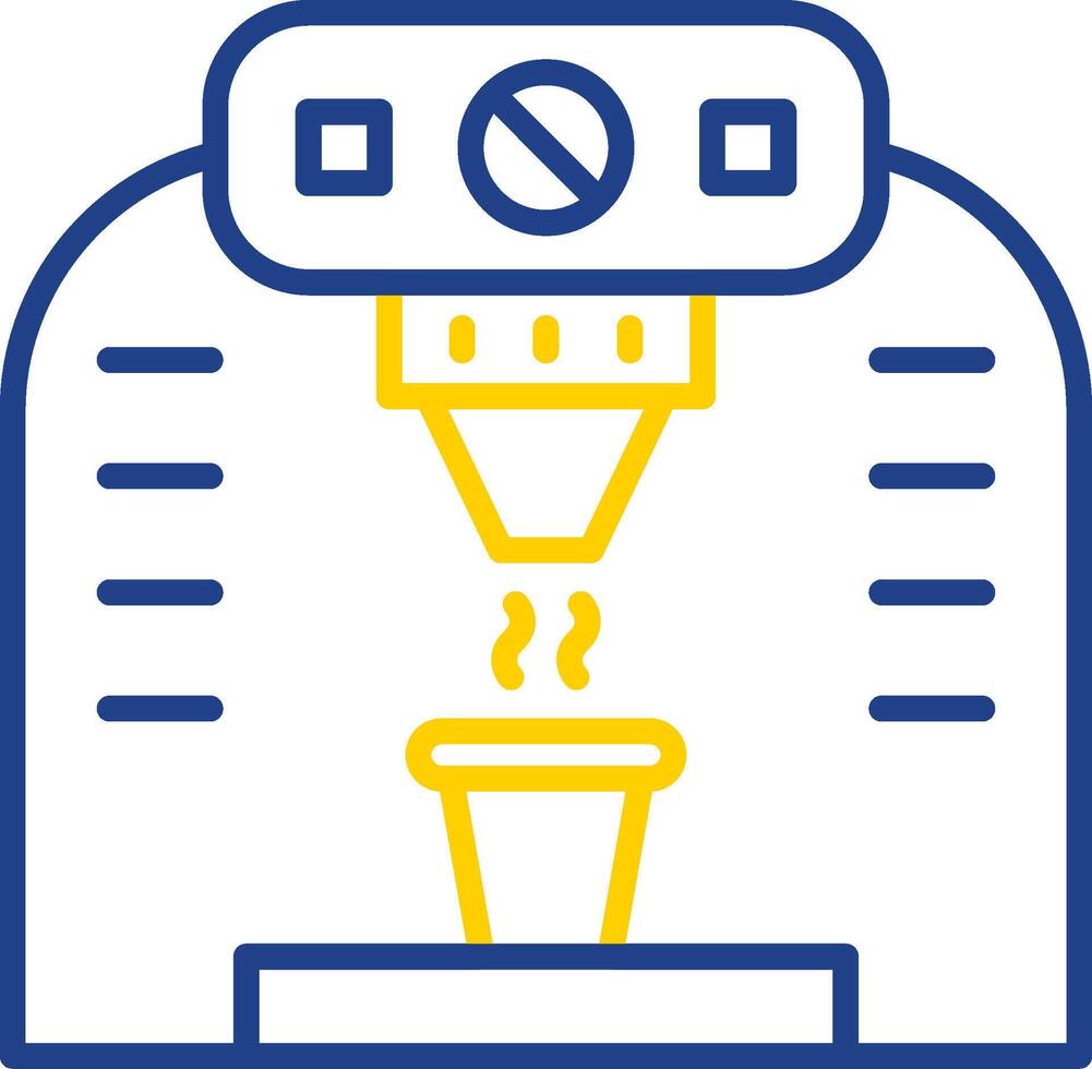 Coffee Machine Line Two Colour Icon Design vector