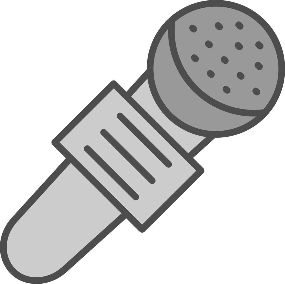 Mic Line Filled Greyscale Icon Design vector