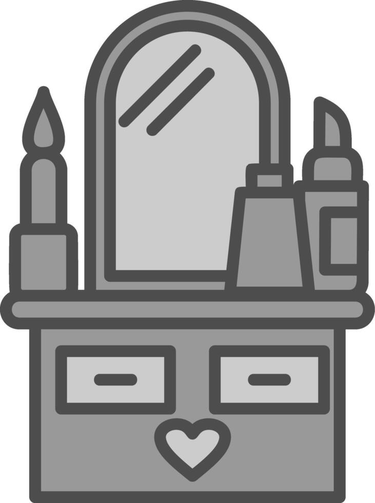 makeup Line Filled Greyscale Icon Design vector