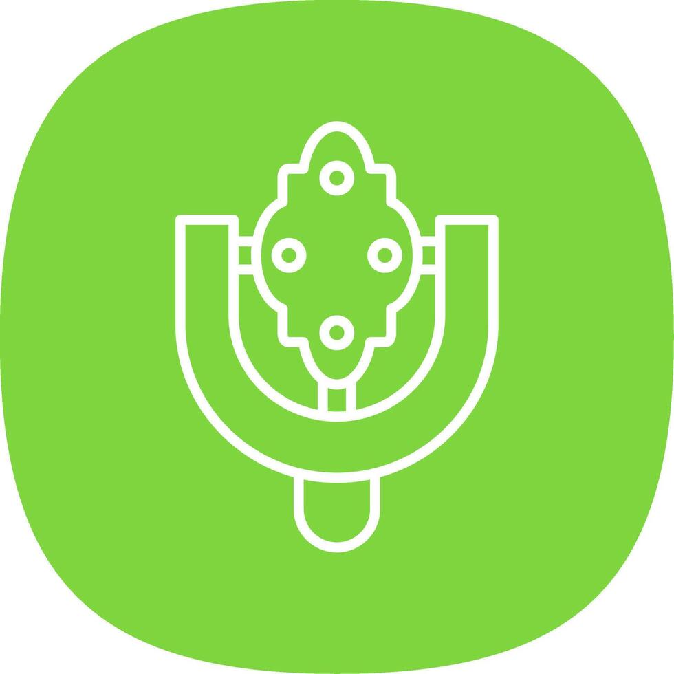 Door Knocker Line Curve Icon Design vector