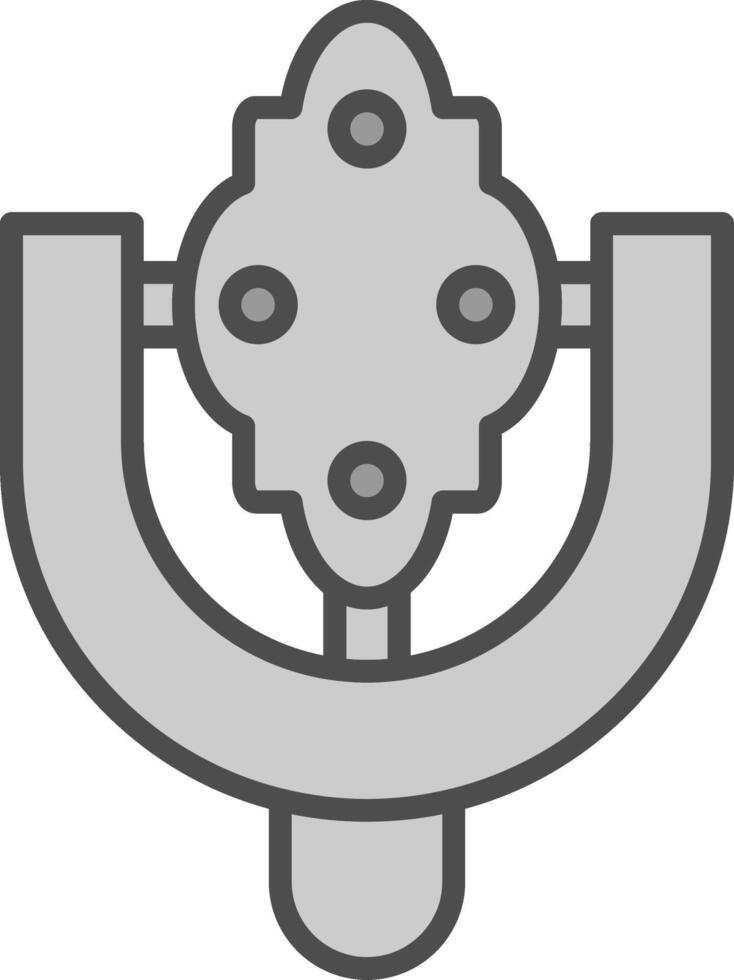 Door Knocker Line Filled Greyscale Icon Design vector