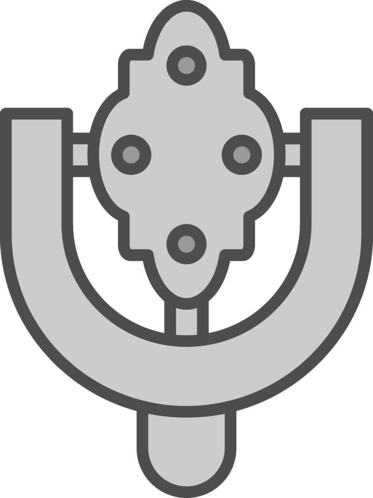 Door Knocker Line Filled Greyscale Icon Design vector