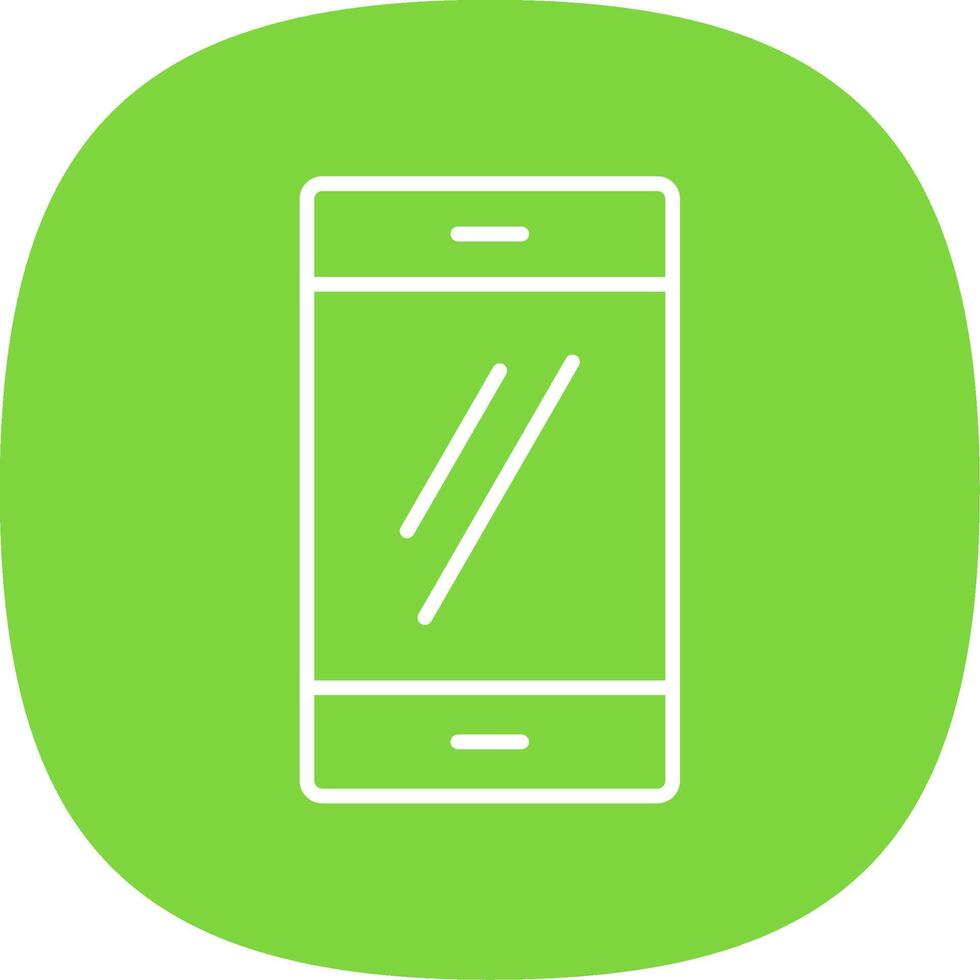 Smartphone Line Curve Icon Design vector