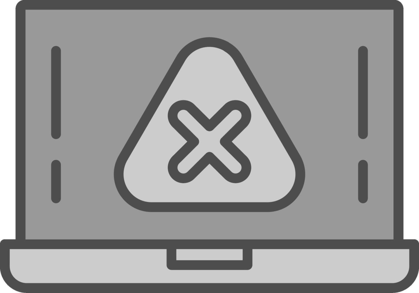 Cancel Line Filled Greyscale Icon Design vector