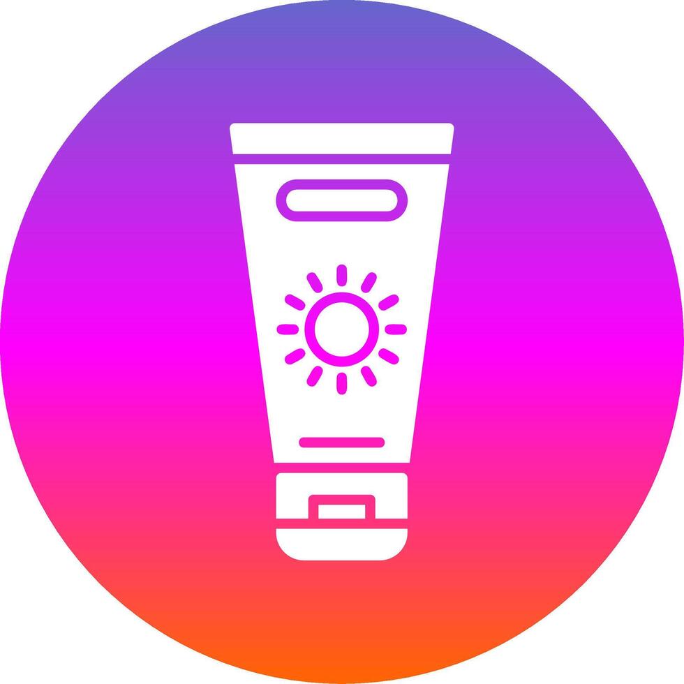 Sun Cream Glyph Gradient Circle Icon Design vector