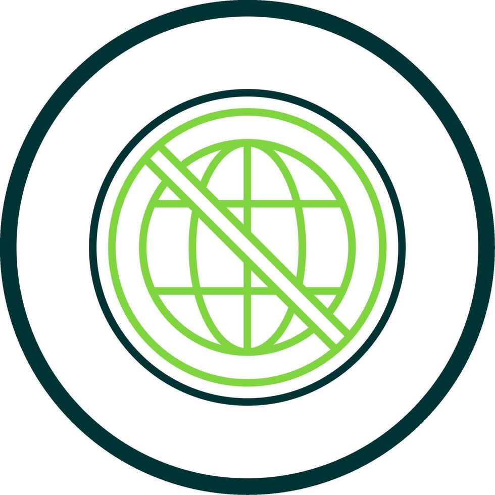 Prohibited Sign Line Circle Icon Design vector