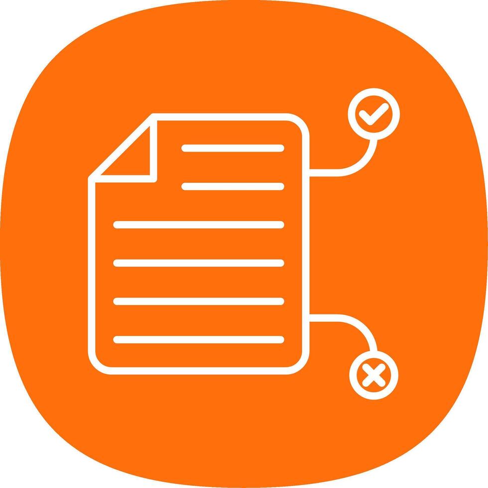 Tasks Line Curve Icon Design vector