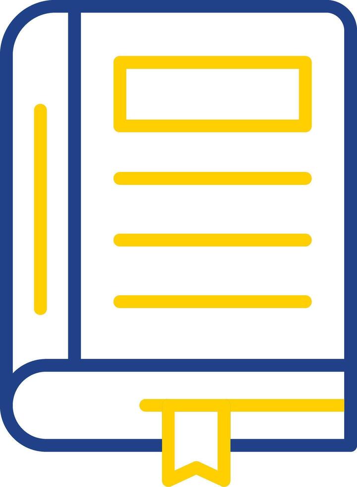 Book Line Two Colour Icon Design vector
