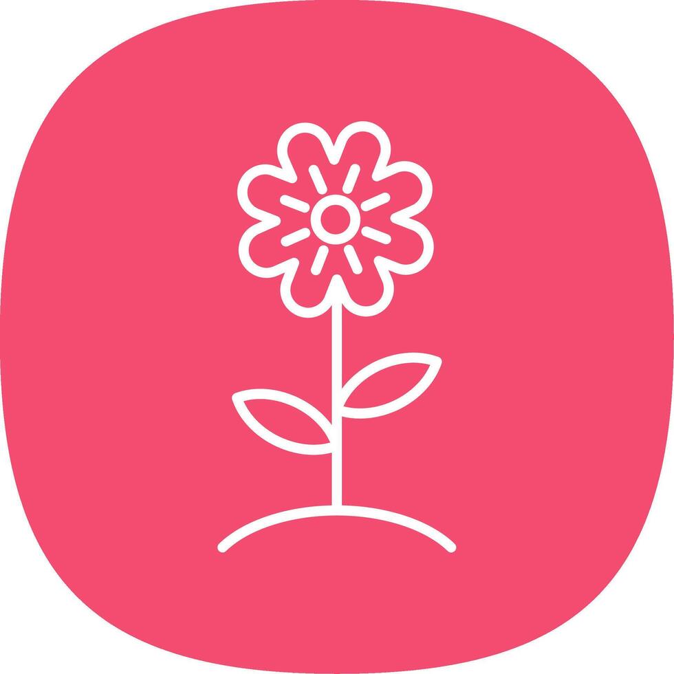 Flower Line Curve Icon Design vector