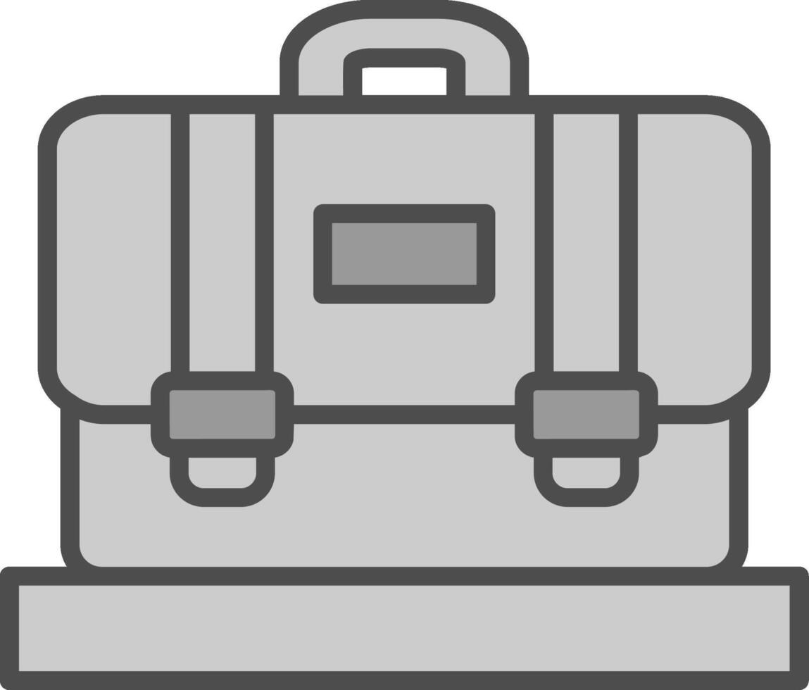 Suitcase Line Filled Greyscale Icon Design vector