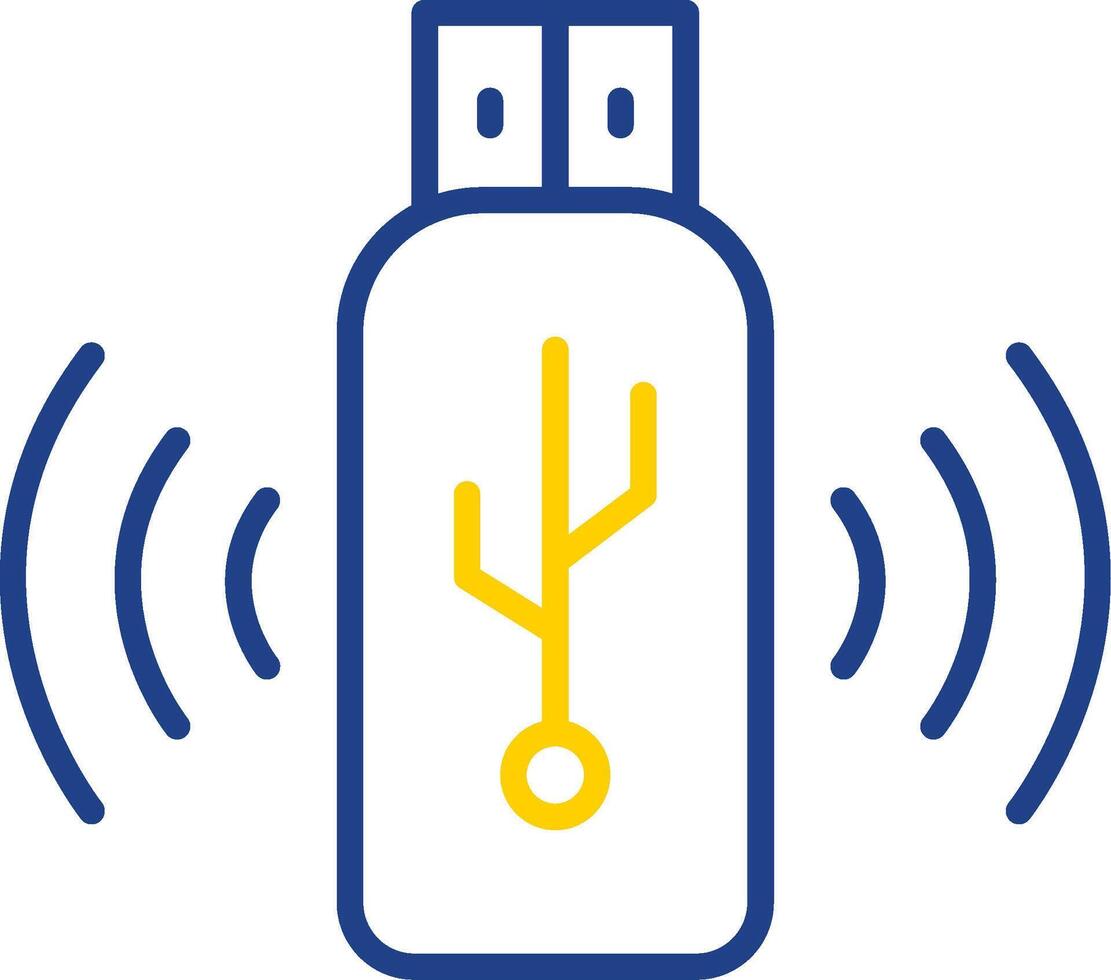 Usb Line Two Colour Icon Design vector