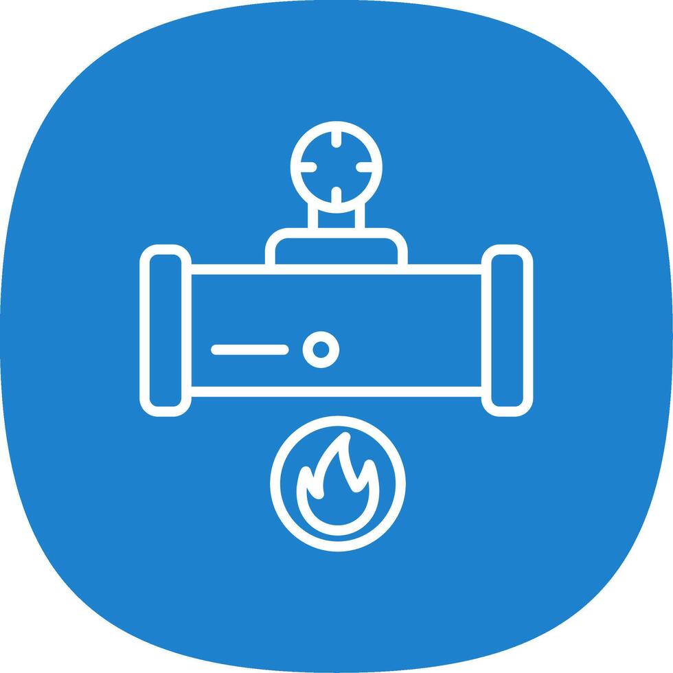 Gas Line Curve Icon Design vector