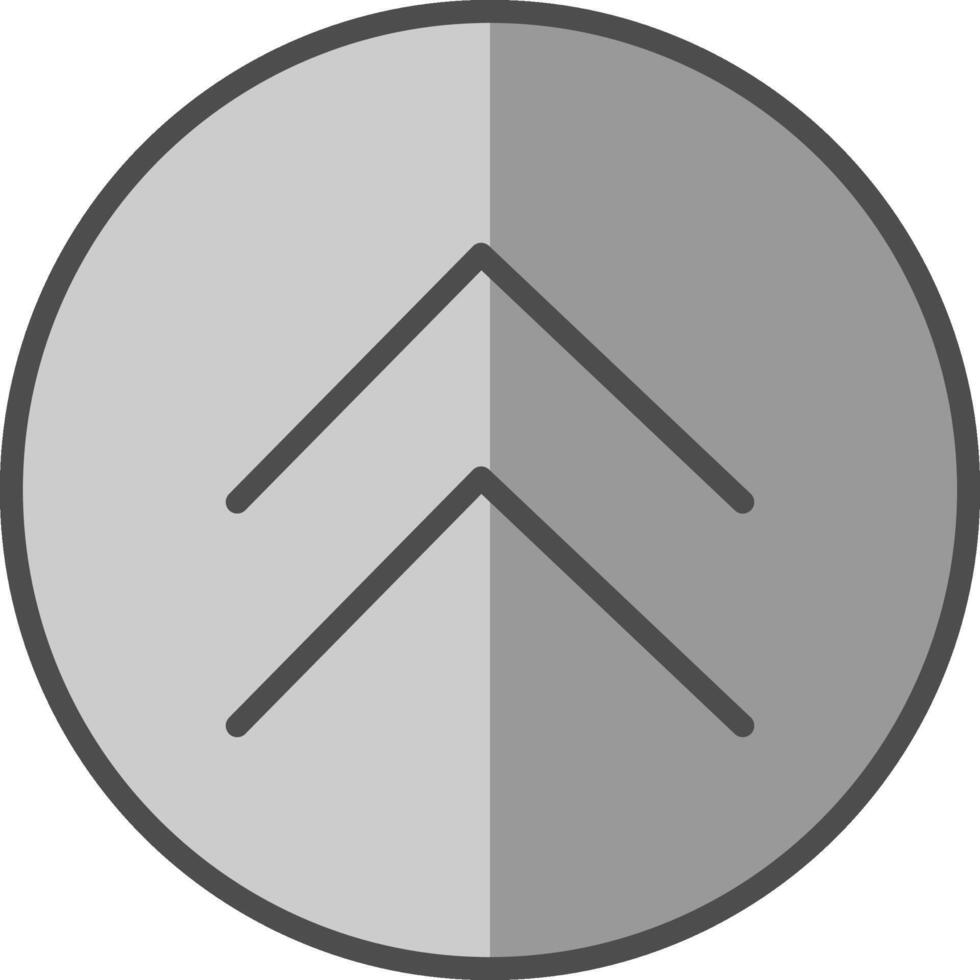Chevron Line Filled Greyscale Icon Design vector