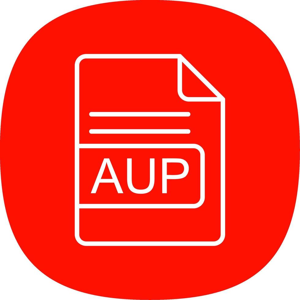 aup archivo formato línea curva icono diseño vector