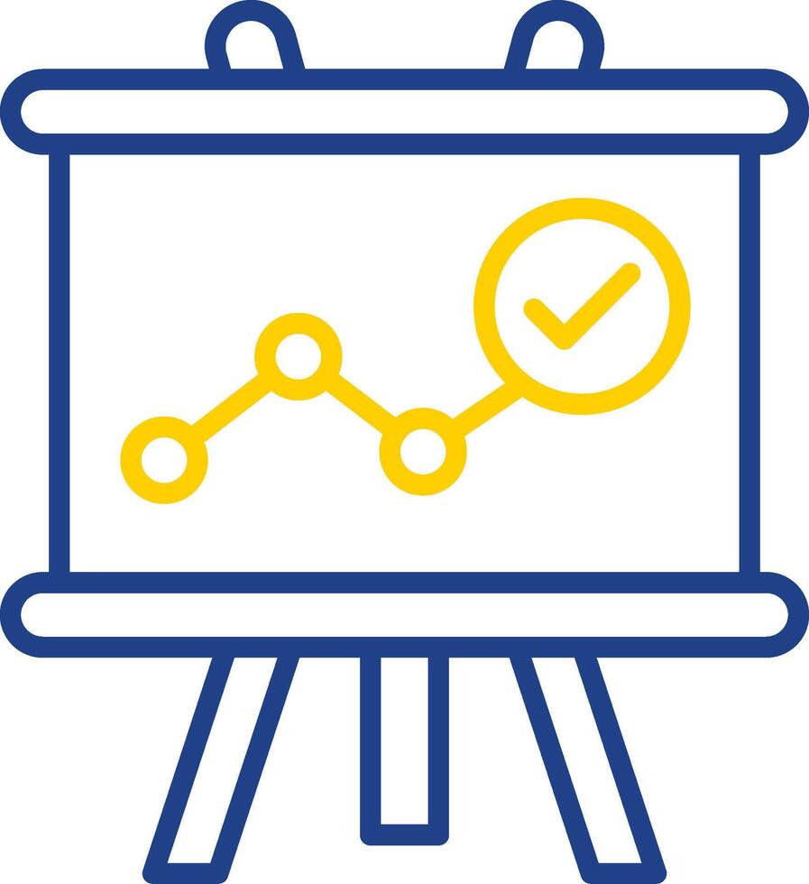 Presentation Line Two Colour Icon Design vector