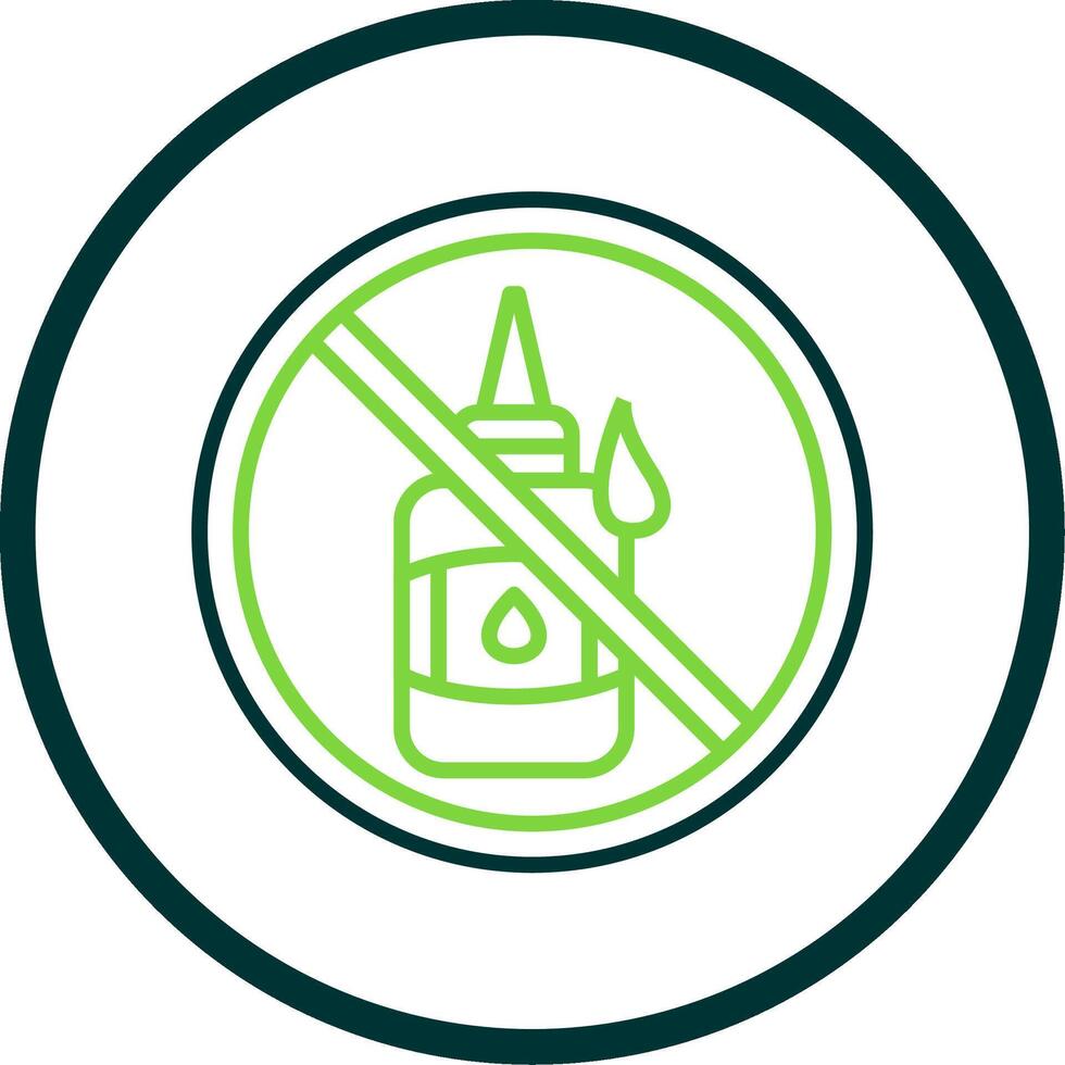Prohibited Sign Line Circle Icon Design vector
