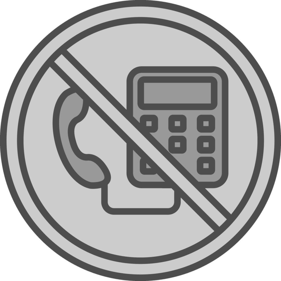 Prohibited Sign Line Filled Greyscale Icon Design vector