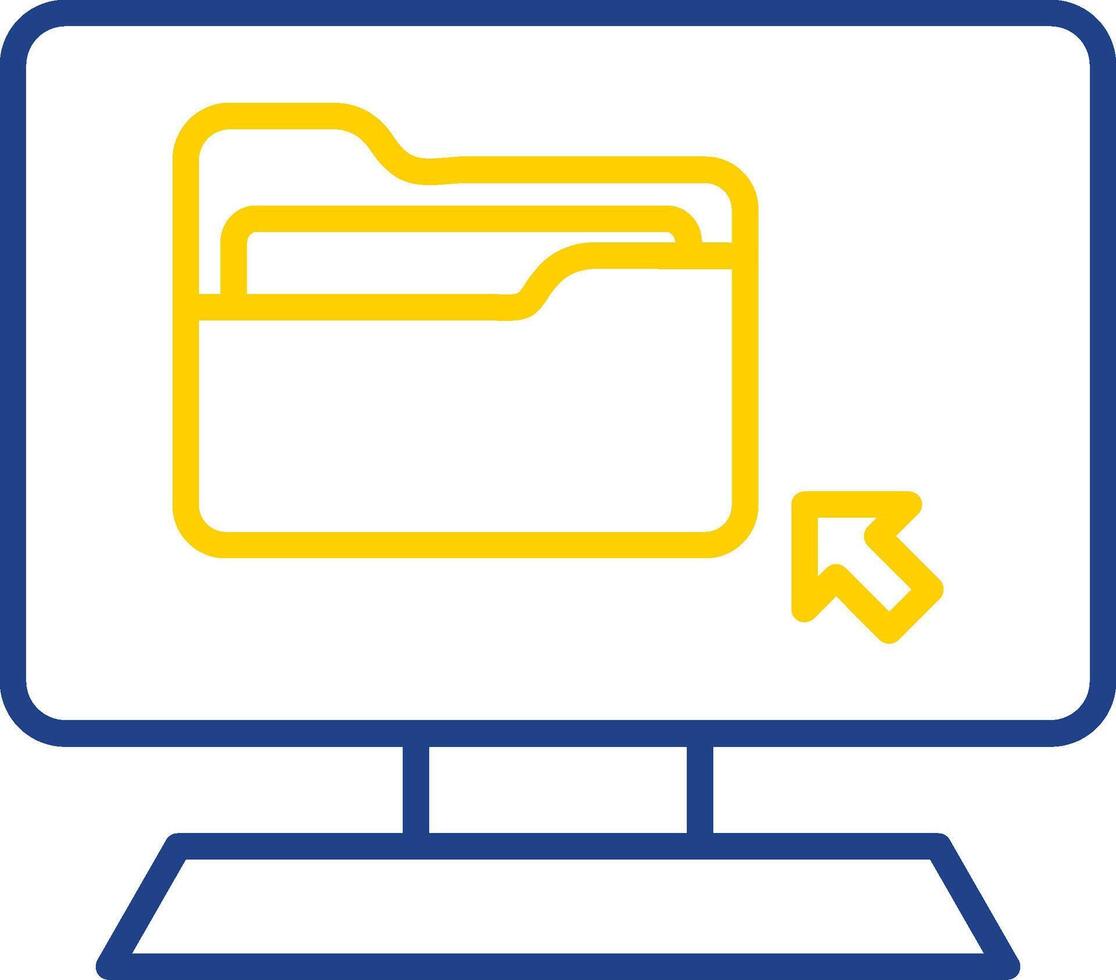 Folder Line Two Colour Icon Design vector