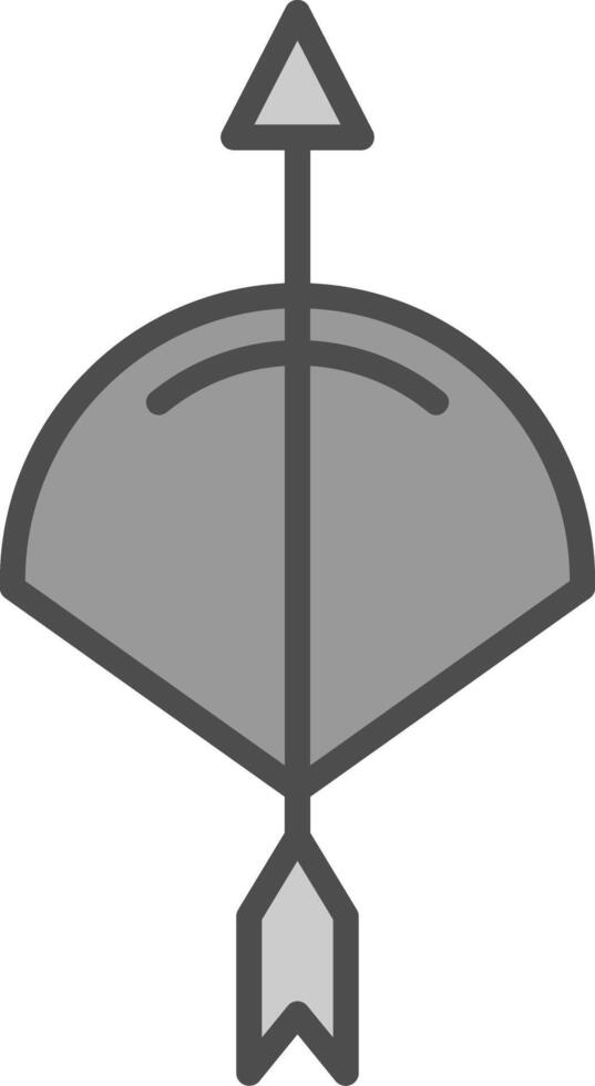 Archery Line Filled Greyscale Icon Design vector