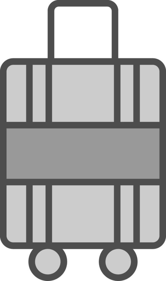Luggage Line Filled Greyscale Icon Design vector
