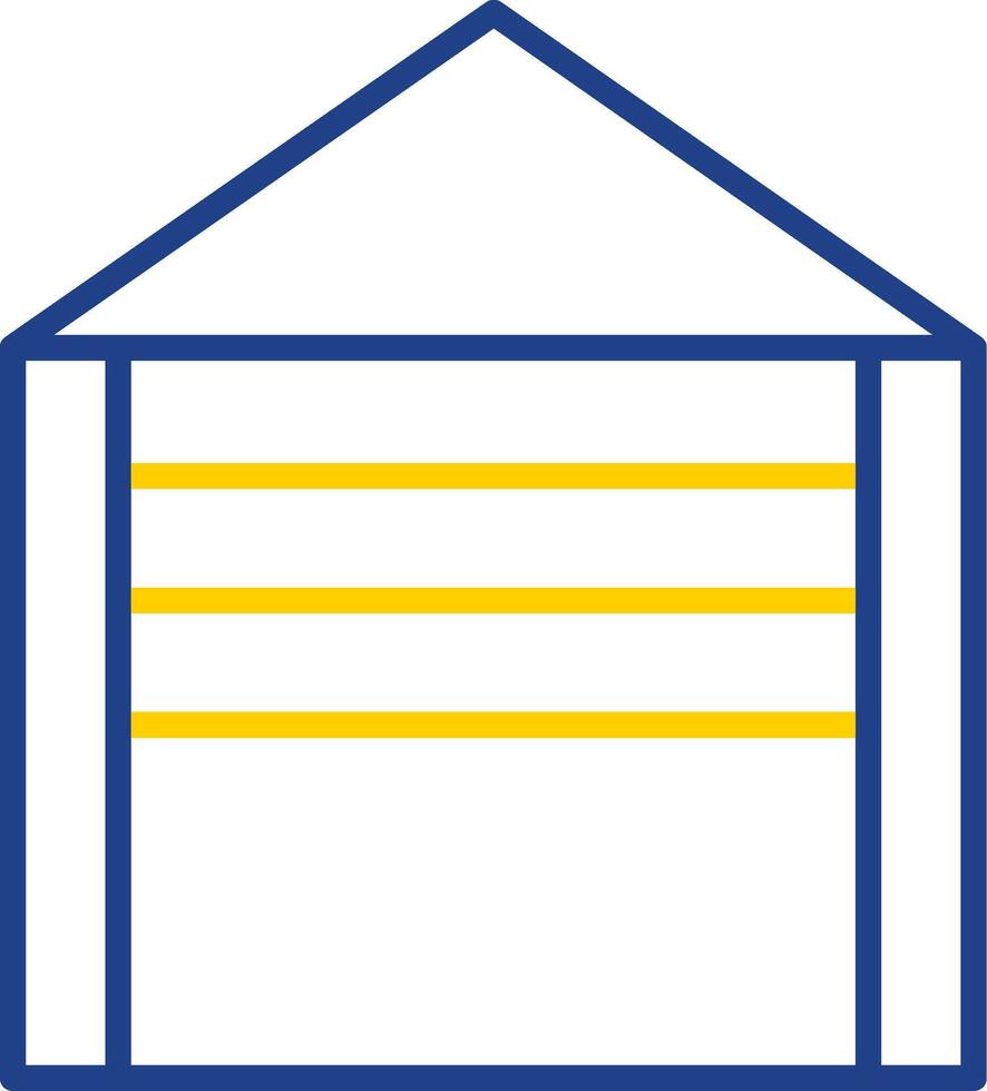 Garage Line Two Colour Icon Design vector