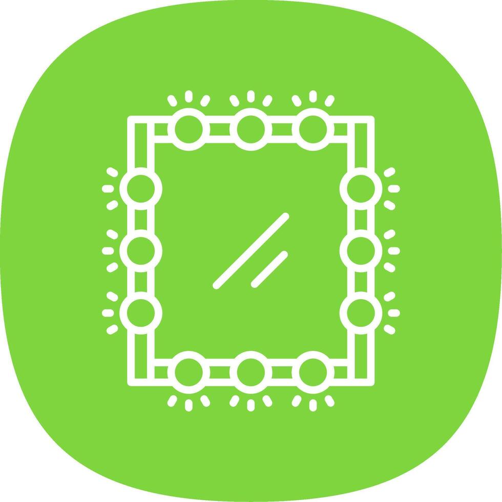 Mirror Line Curve Icon Design vector