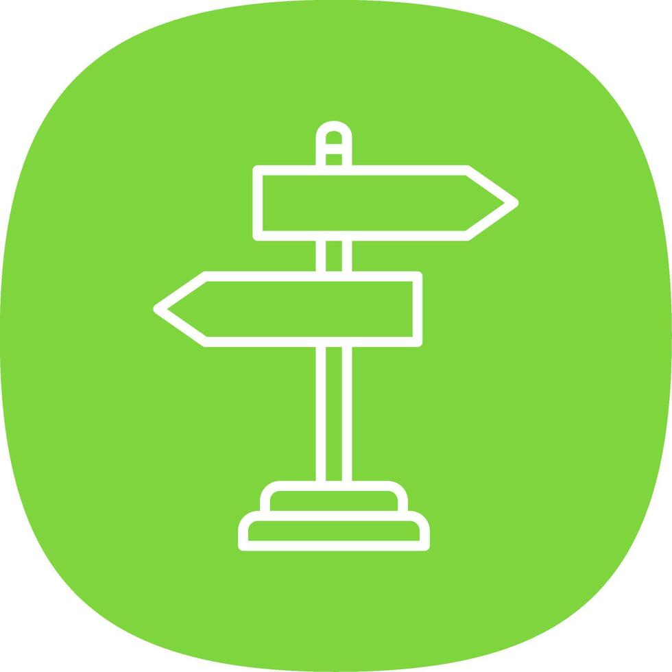 Road Sign Line Curve Icon Design vector