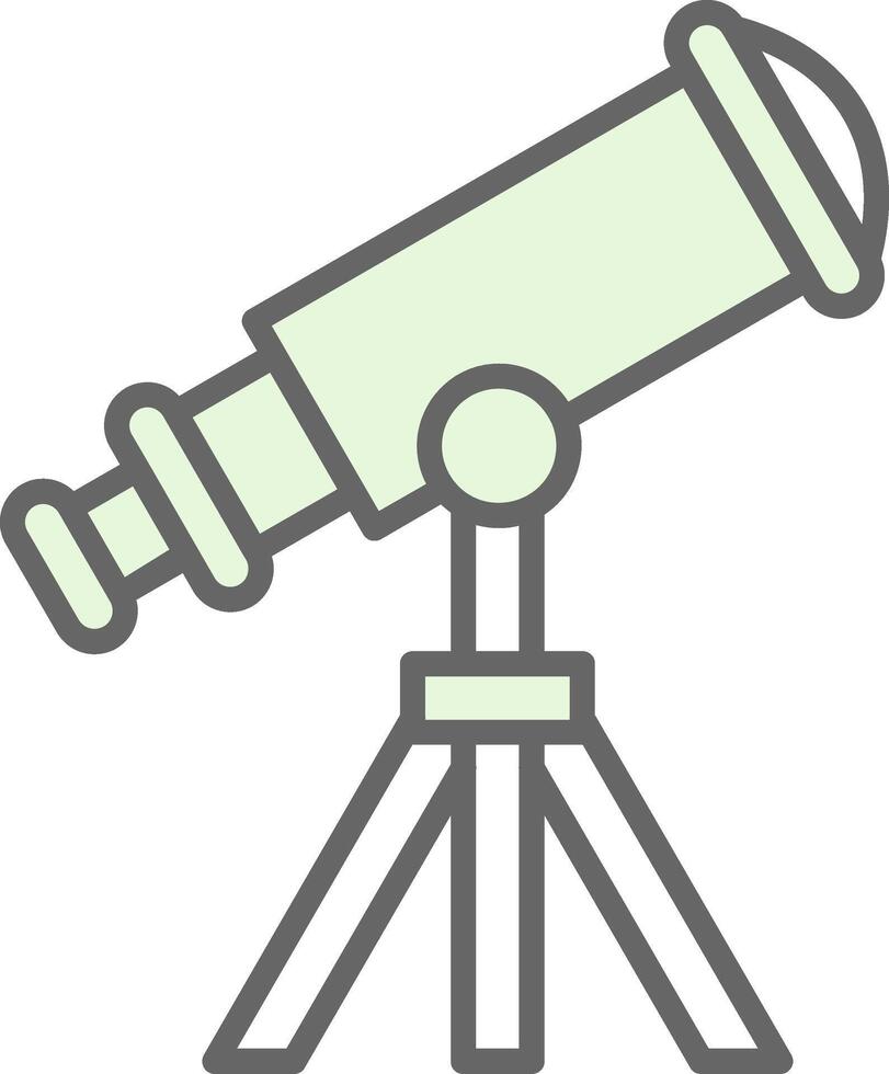 Telescope Fillay Icon Design vector