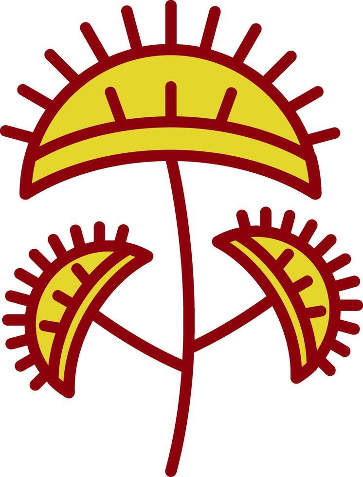 Venus Flytrap Vintage Icon Design vector
