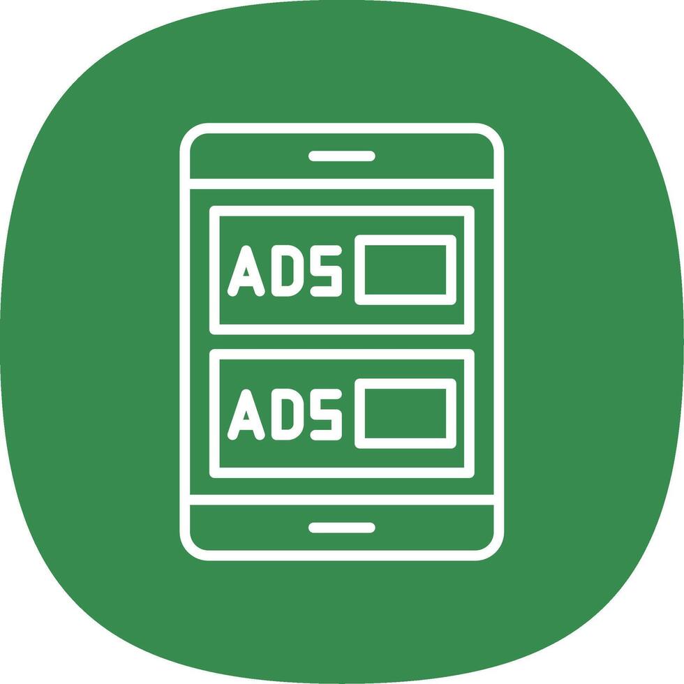 Ads Campaign Line Curve Icon Design vector