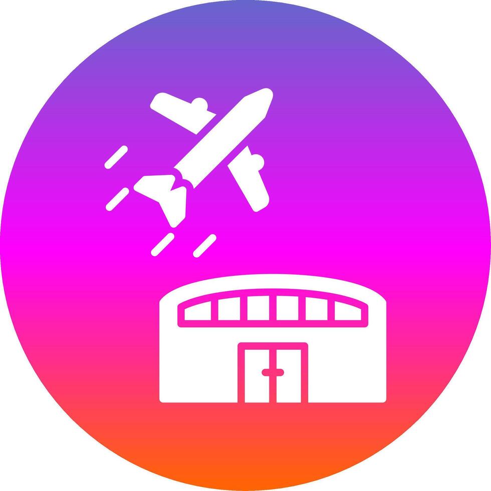 Airport Glyph Gradient Circle Icon Design vector