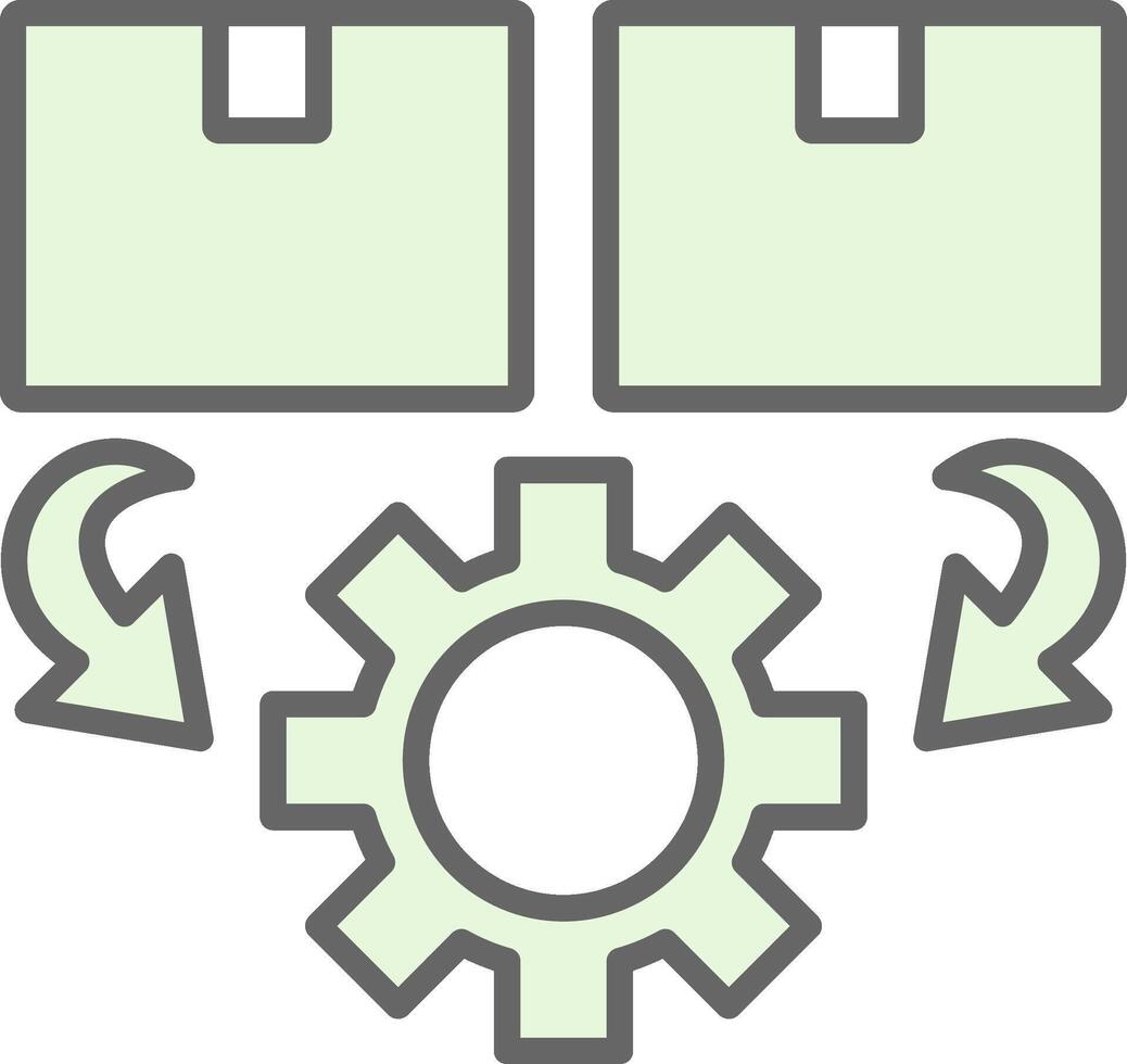 Order Processing Fillay Icon Design vector