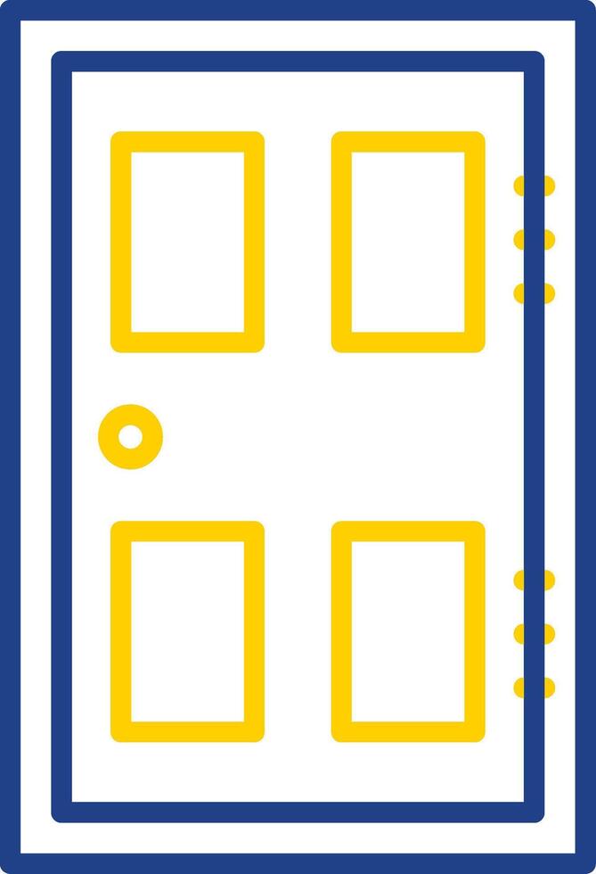 Door Line Two Colour Icon Design vector