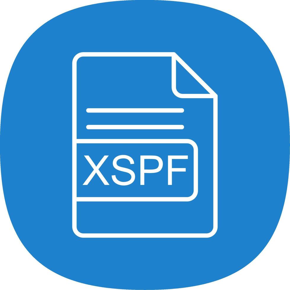 XSPF File Format Line Curve Icon Design vector