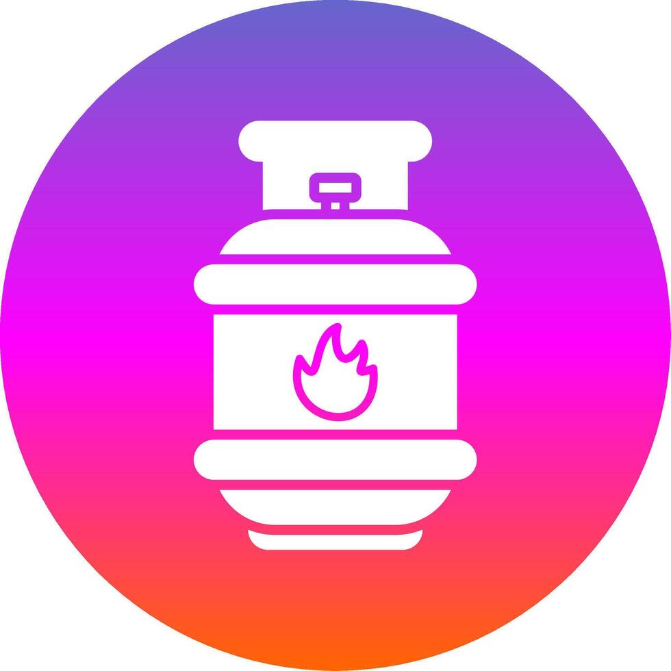 Gas Glyph Gradient Circle Icon Design vector