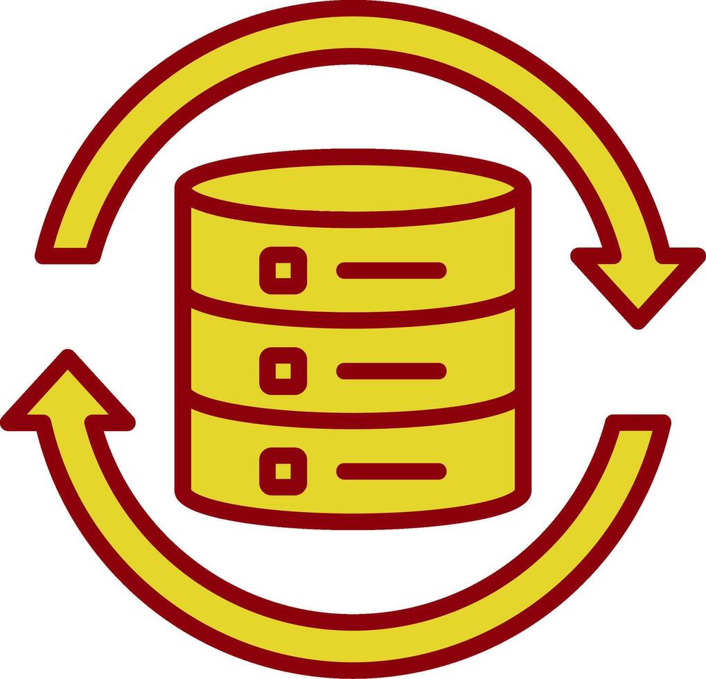 Data Synchronization Vintage Icon Design vector