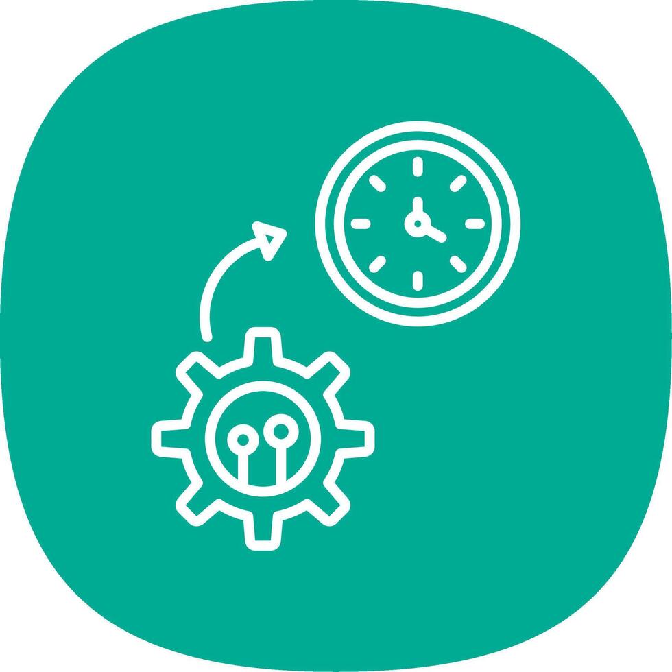 Time Management Line Curve Icon Design vector