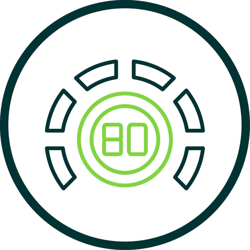 Thermostat Line Circle Icon Design vector