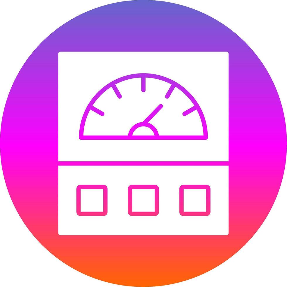 Ammeter Glyph Gradient Circle Icon Design vector