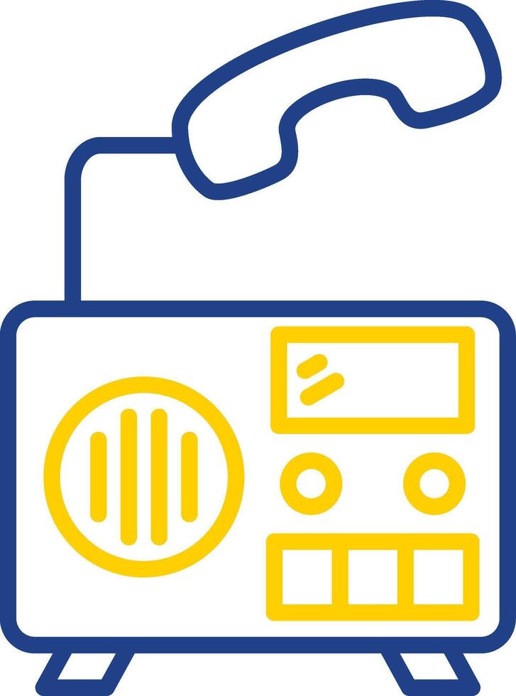 Radio Line Two Colour Icon Design vector
