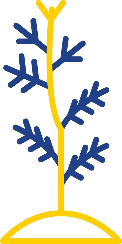 Plant Line Two Colour Icon Design vector