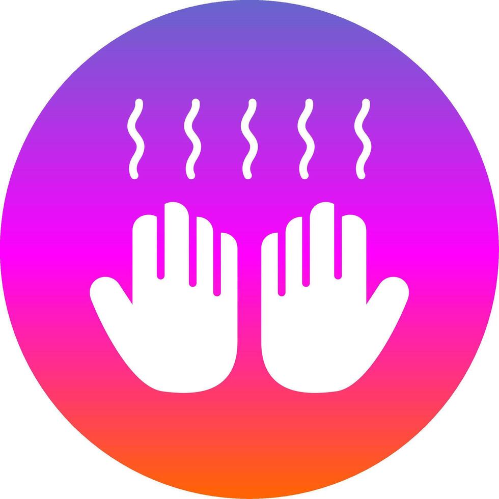 Hand Dryer Glyph Gradient Circle Icon Design vector