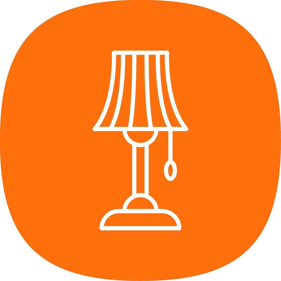 Lamp Line Curve Icon Design vector