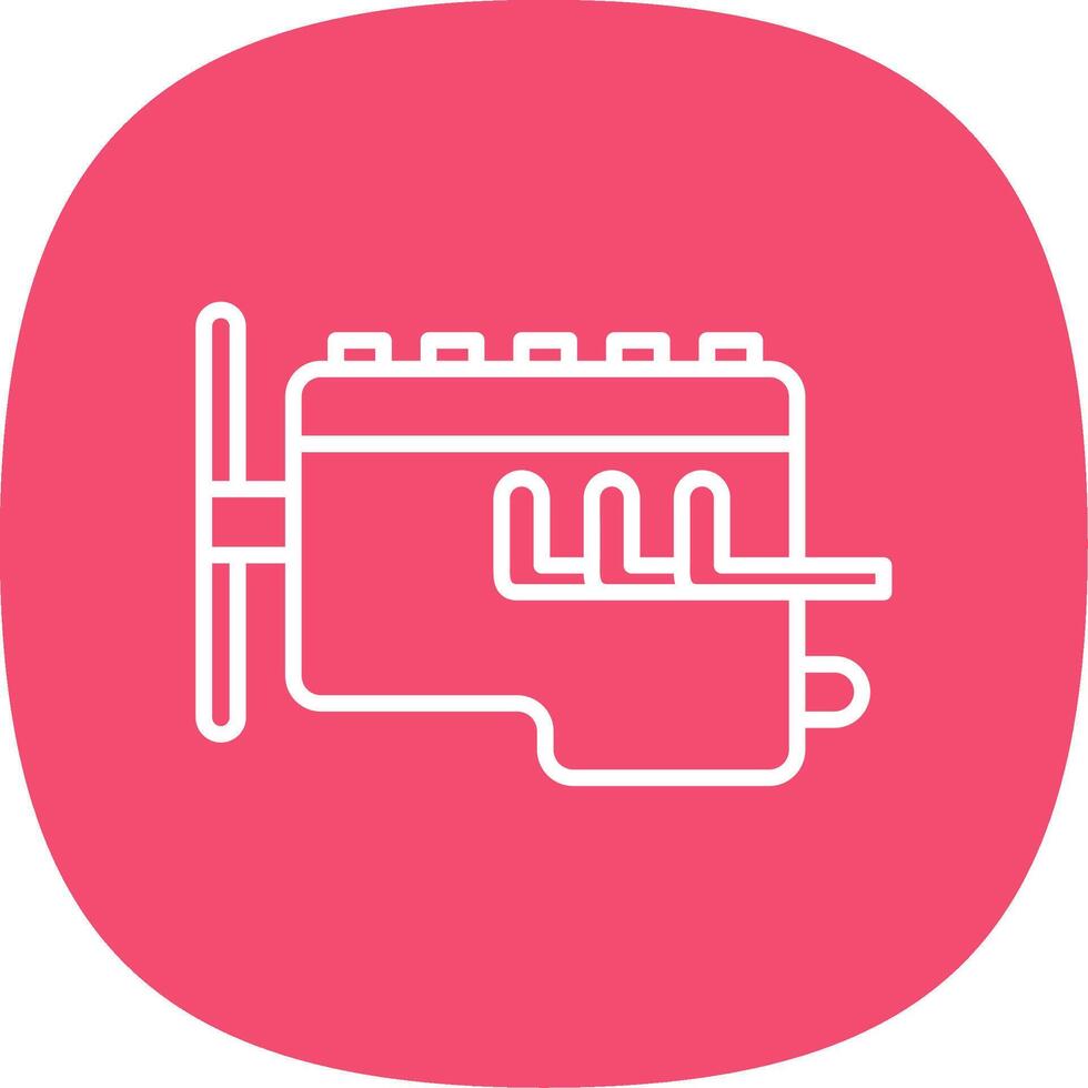 Engine Line Curve Icon Design vector