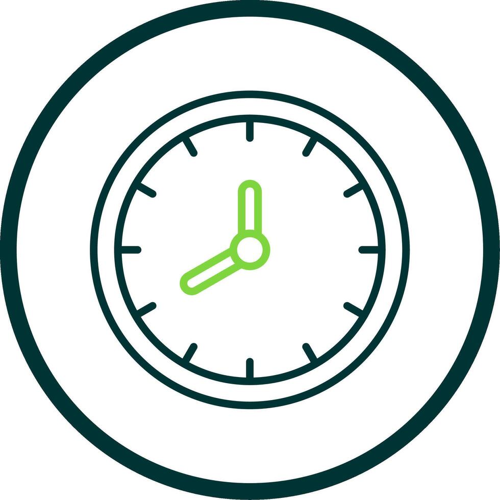 Clock Line Circle Icon Design vector