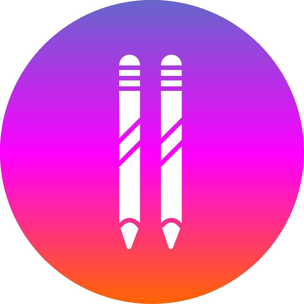 EyeLine Circle Multi Circler Pencils Glyph Gradient Circle Icon Design vector