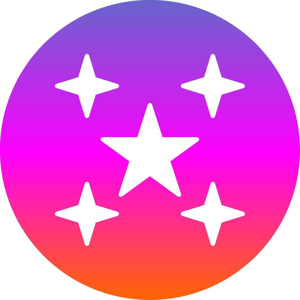 Stars Glyph Gradient Circle Icon Design vector